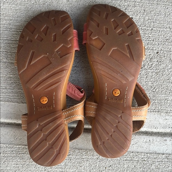 Timberland Earth Keeper Women's Sandals in Coral and Tan - Picture 6 of 9